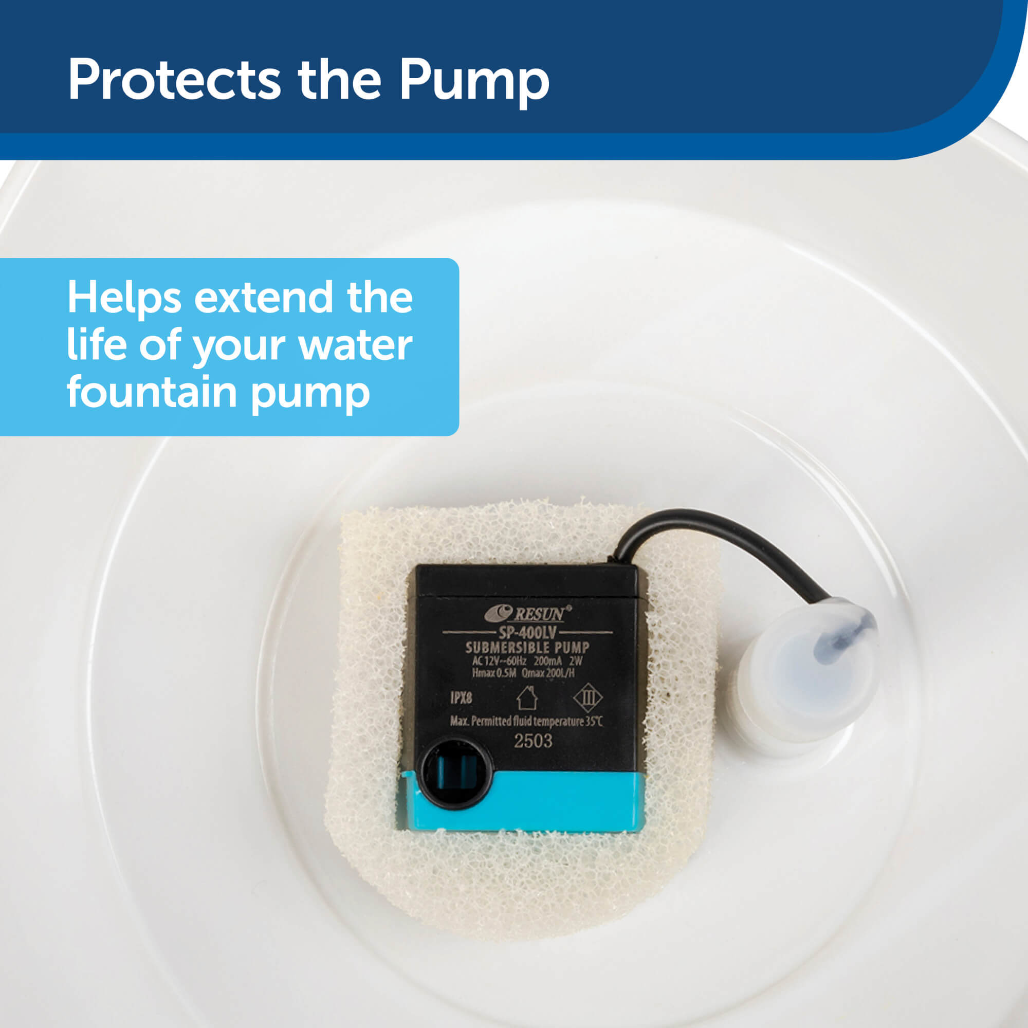 Protects the Drinkwell pump
