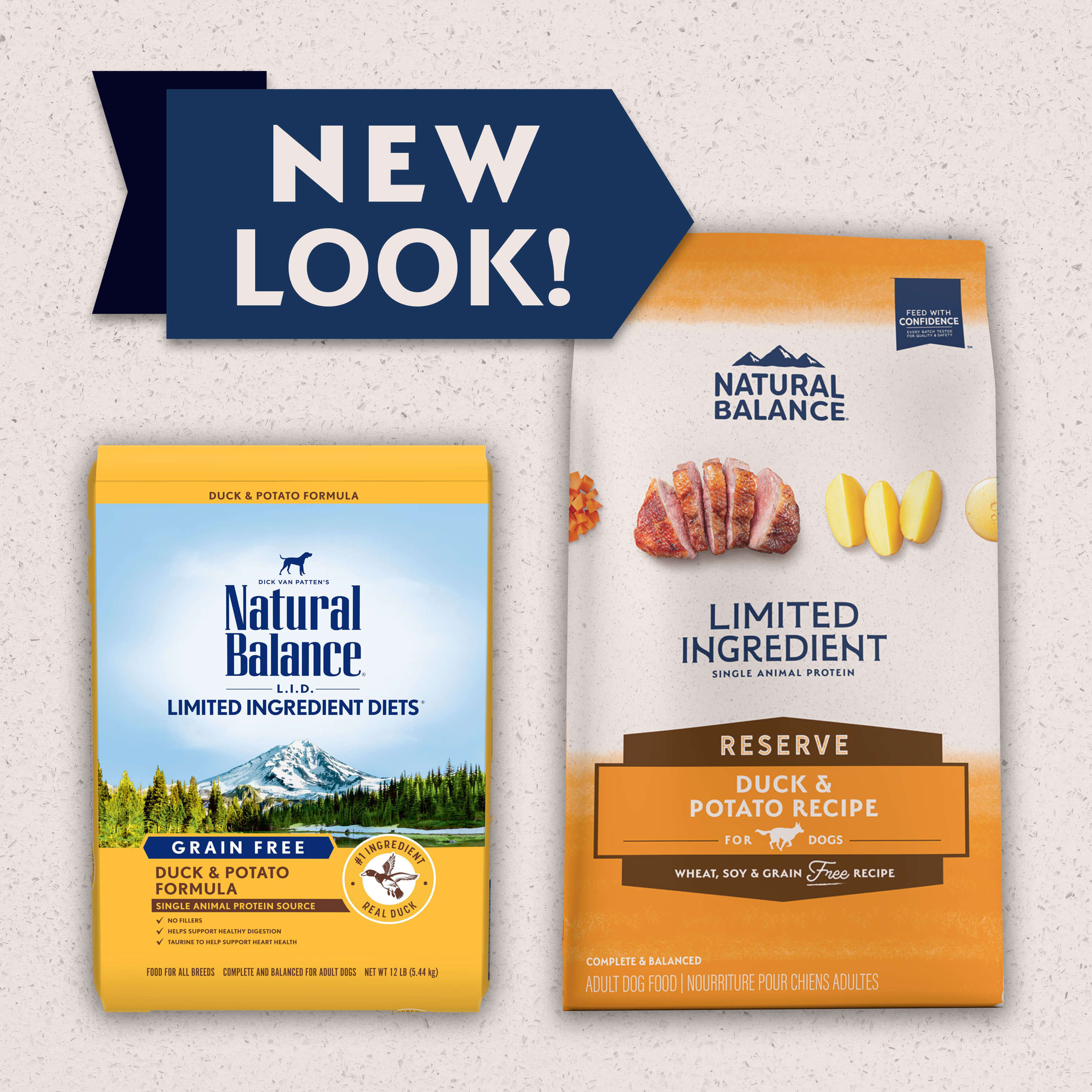 Natural Balance Dog Food Limited Ingredient Duck & Potato bag change