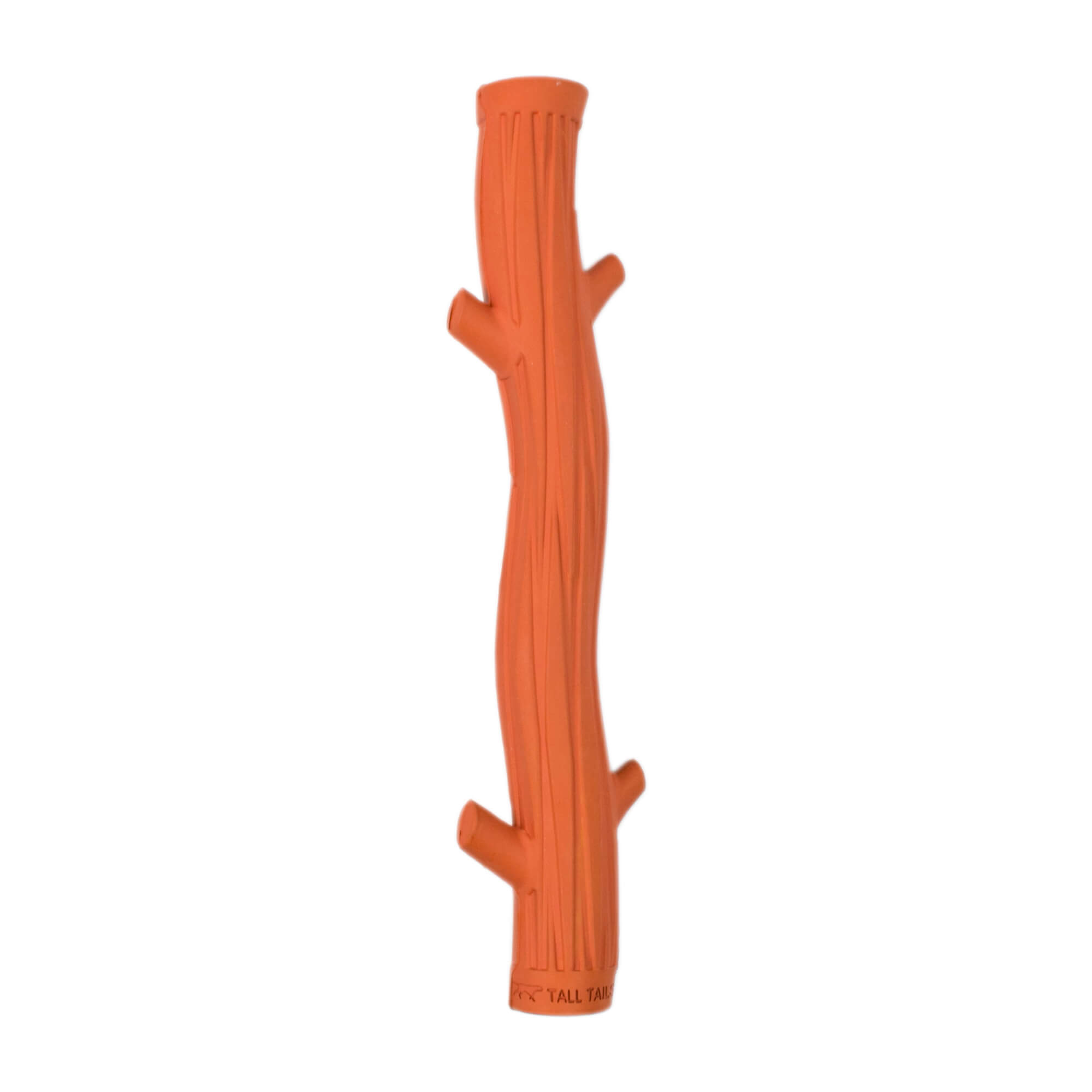 Tall Tails orange rubber stick dog toy vertical
