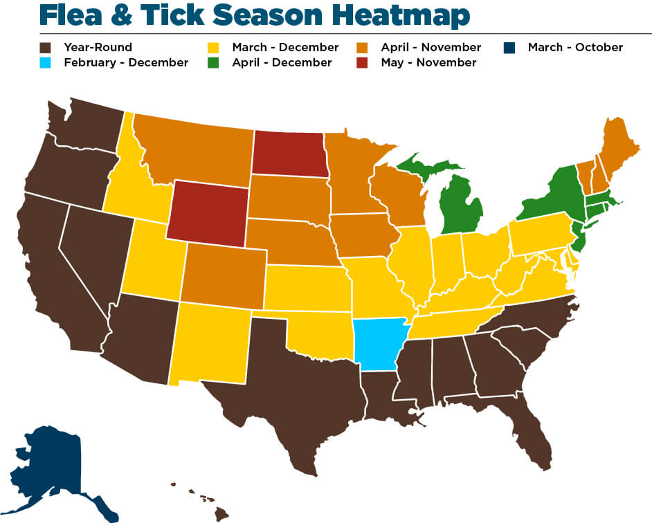 Flea and Tick Heatmap