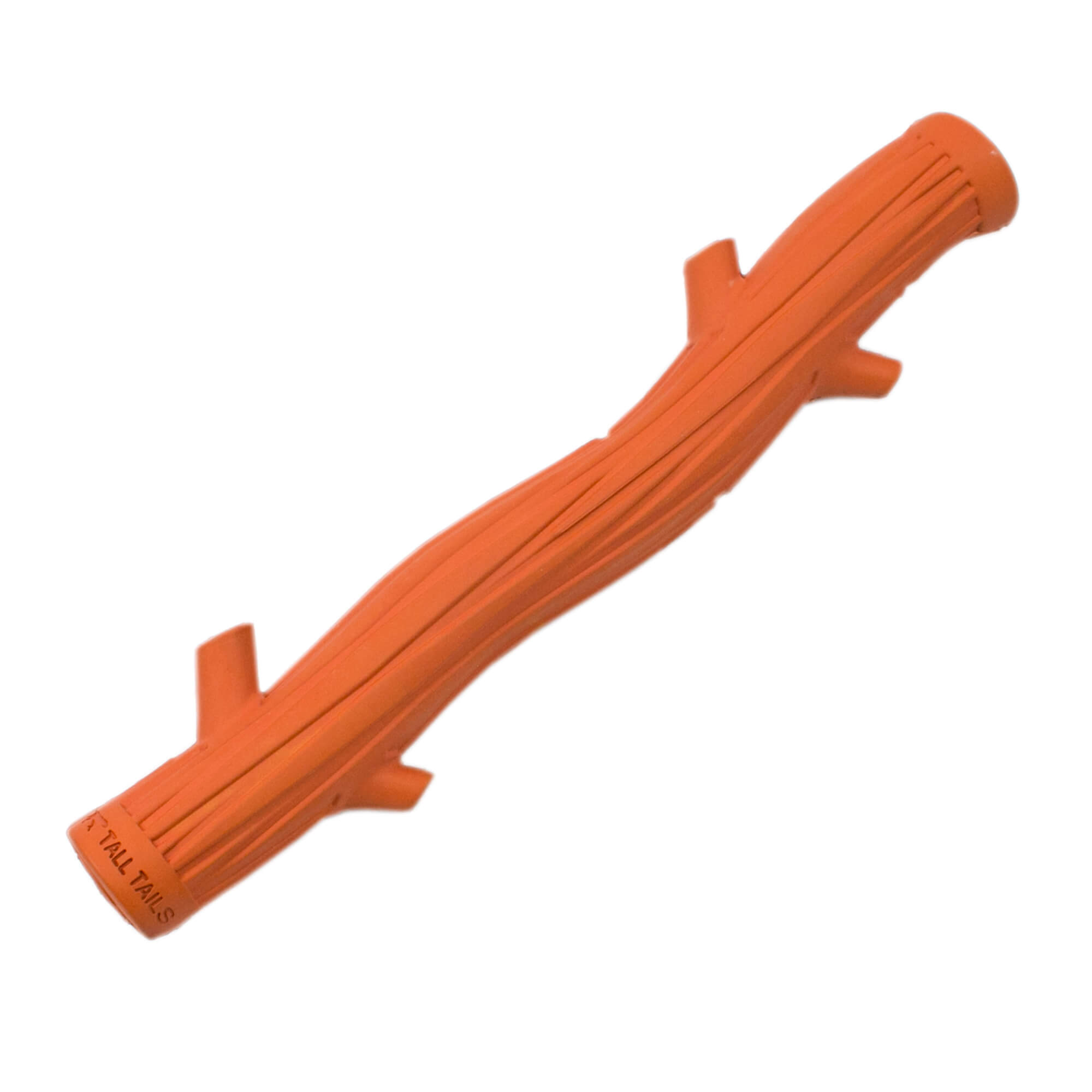 Tall Tails orange rubber stick dog toy