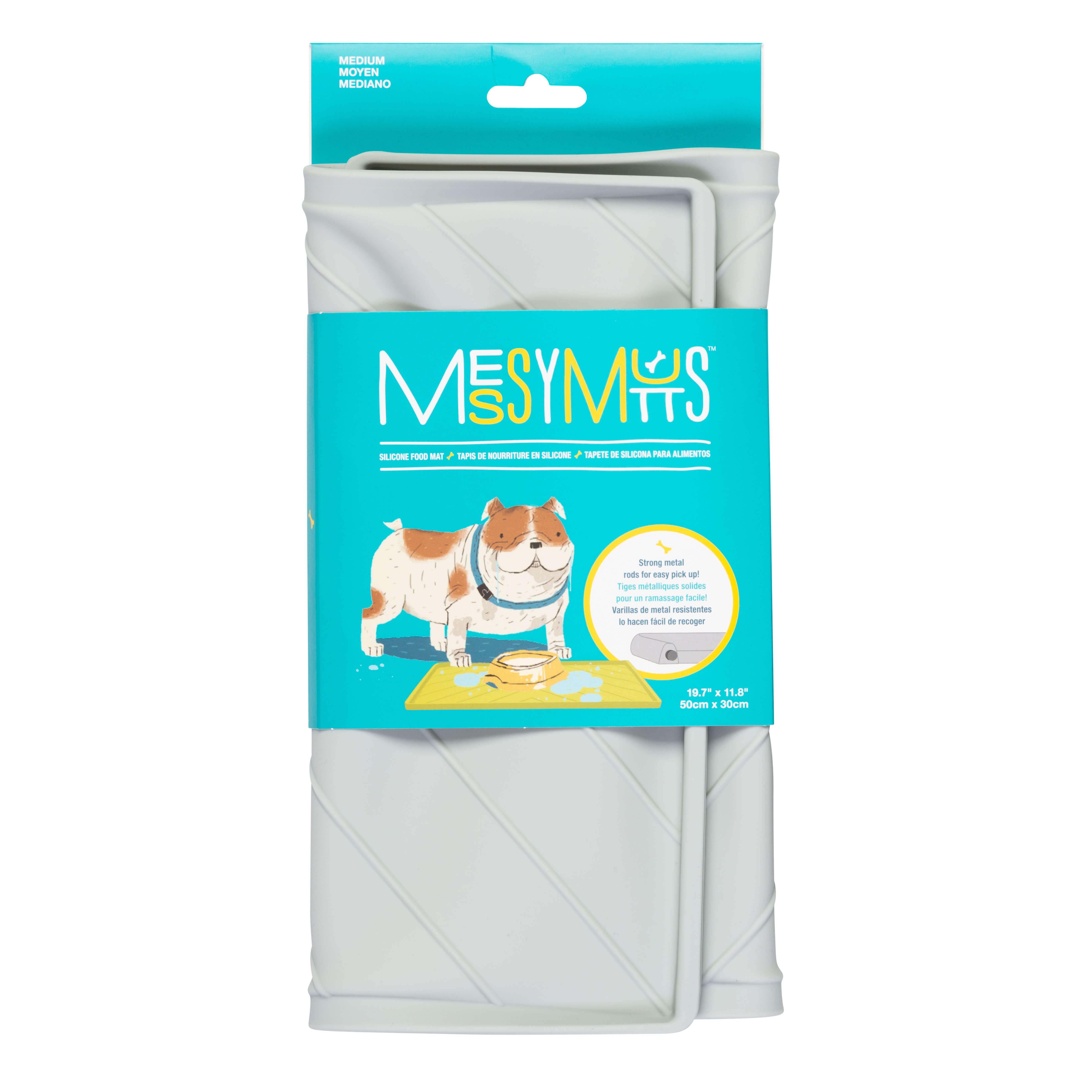 Messy Mutts - Silicone Food Mat with Metal Sides