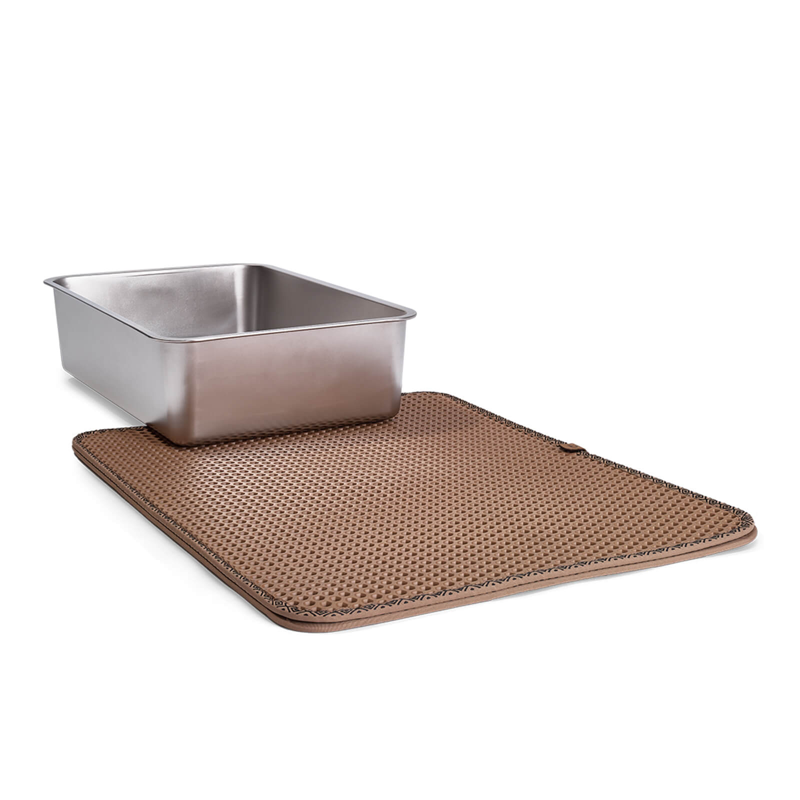 Whisker Litter Trap Mat brown with box