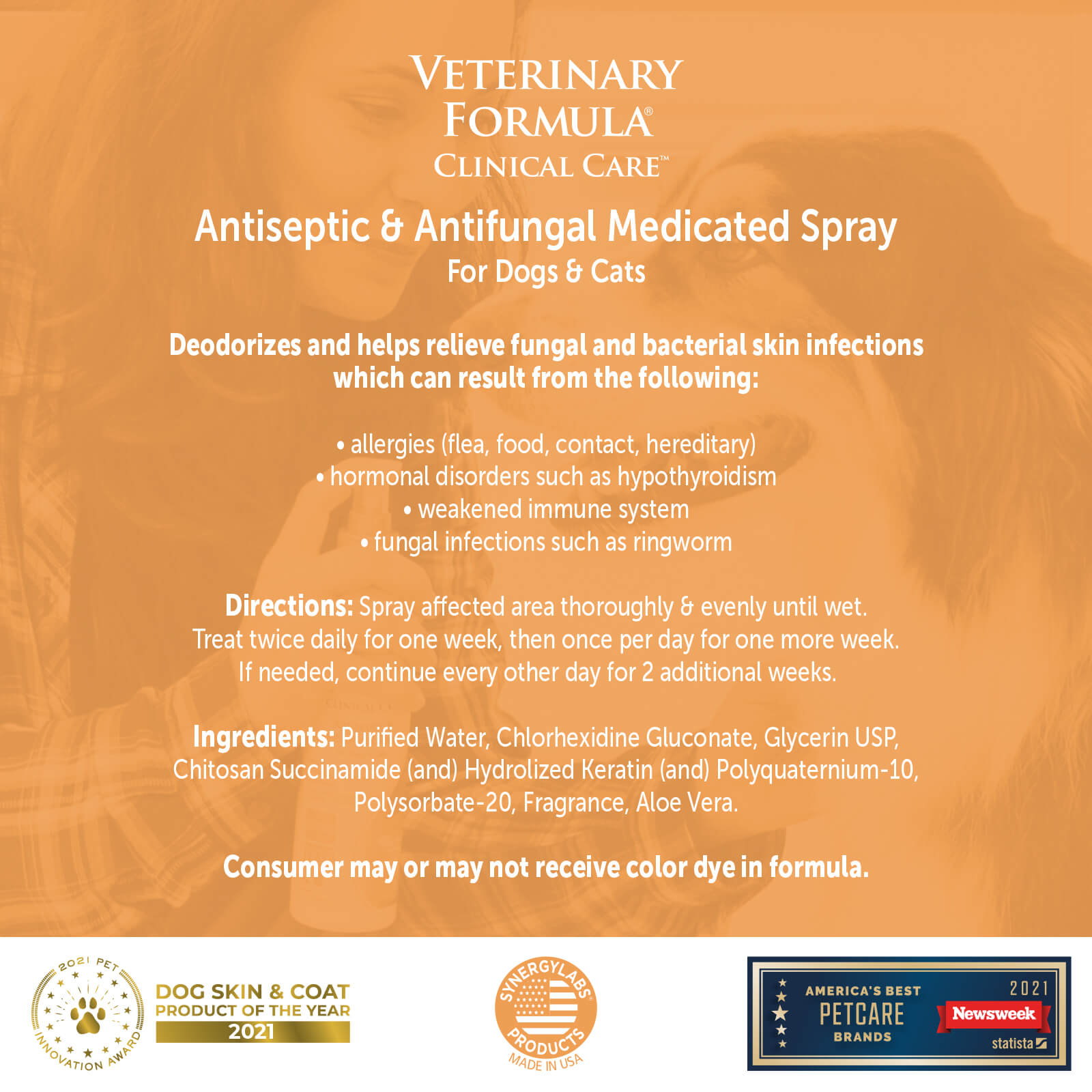 veterinary formula clinical care antiseptic & antifungal 16oz label