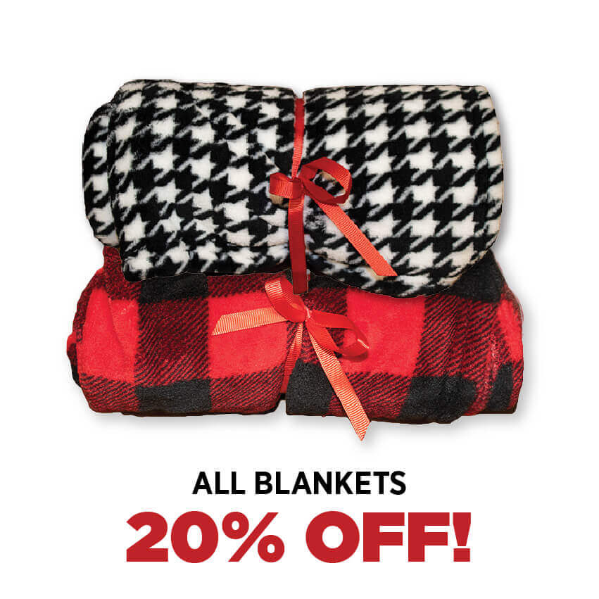 20% OFF ALL BLANKETS