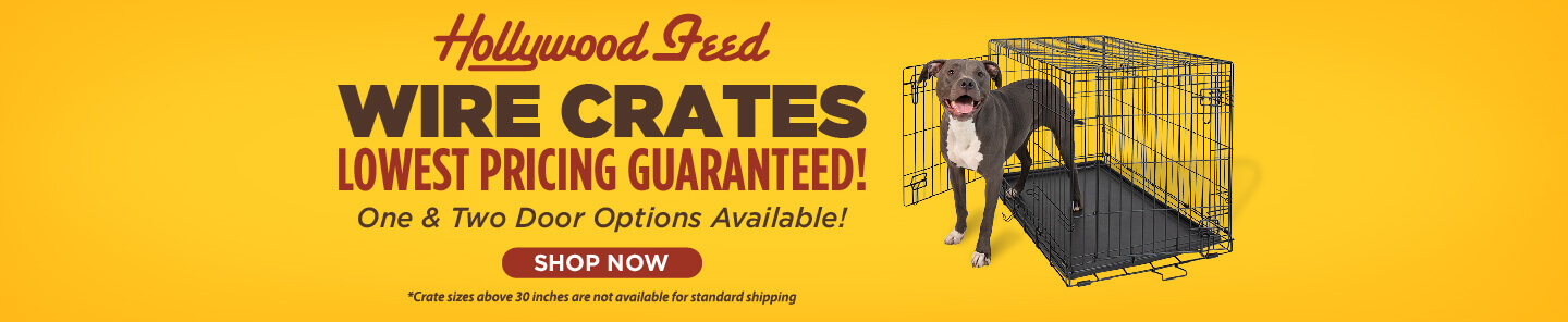 Hollywood Feed Wire Crates Lowest Price Guaranteed! One & Two Door Options Available! - Shop Now