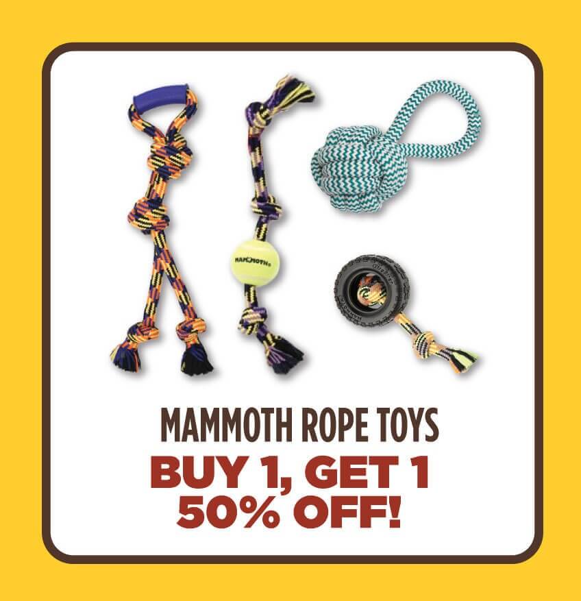 Buy 1, Get 1 50% Off All Mammoth Rope Toys