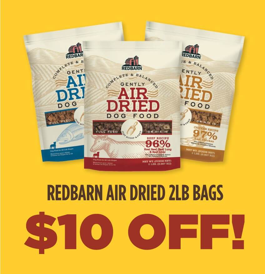 $10 off Redbarn Air Dried 2lb
