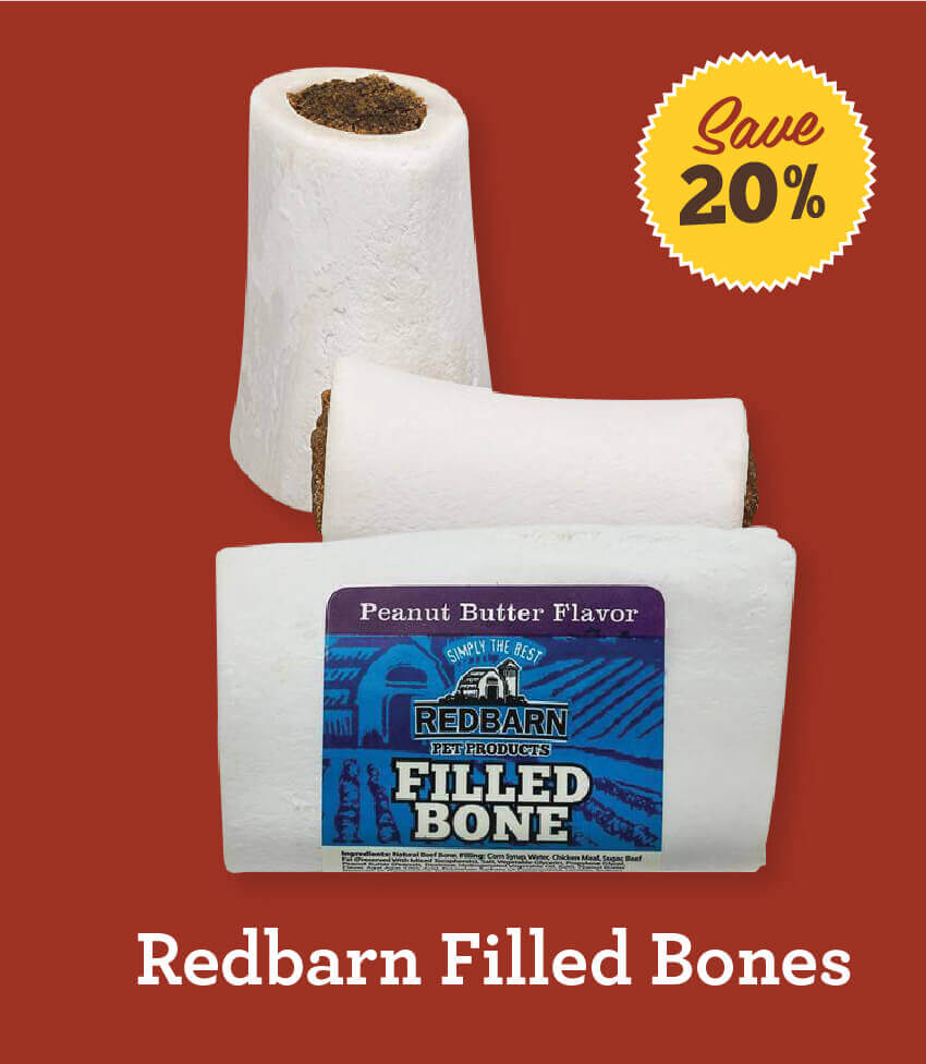 Save 20% on Redbarn Filled Bones