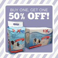 Select Puppy Pad Brands are Buy 1, Get 1 50% Off