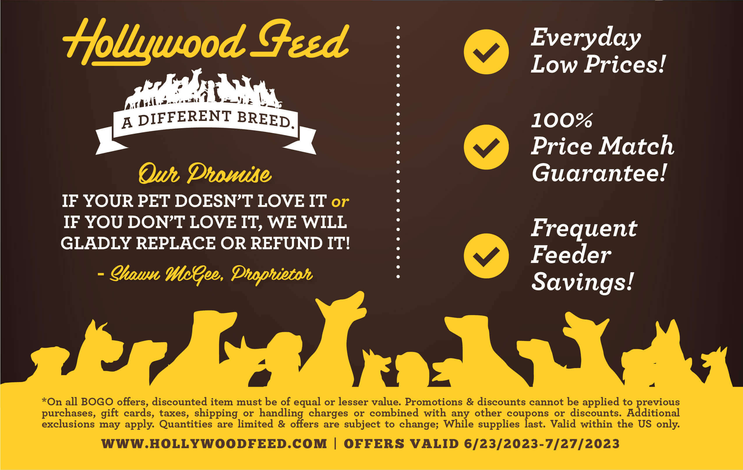 Hollywood feed gift outlet card