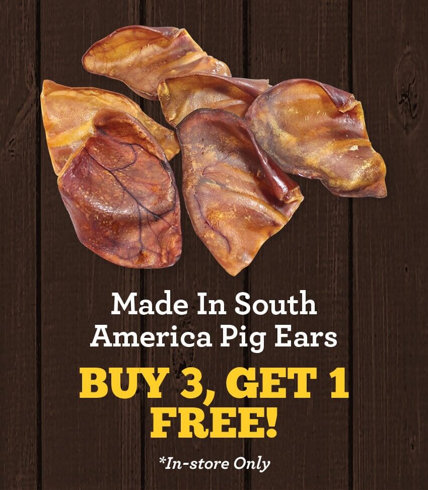 Made In South America Pig Ears are Buy 3, Get 1 Free! *In Store Only