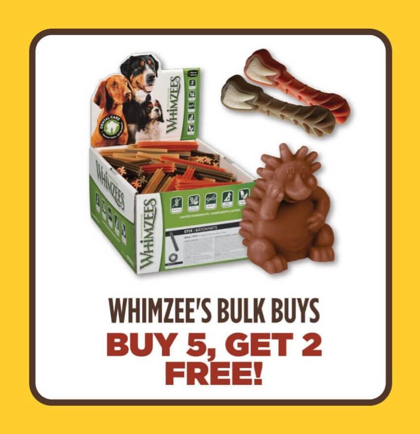 Buy 5, Get 2 Free Whimzee's Bulk