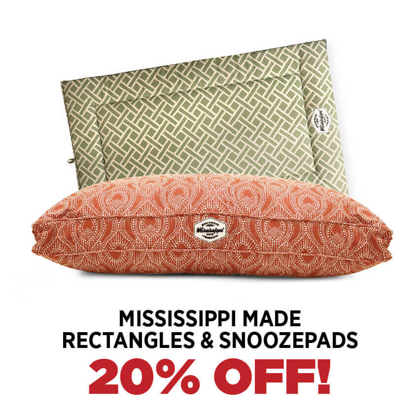 20% off Mississippi Made Rectangles and Snoozepads
