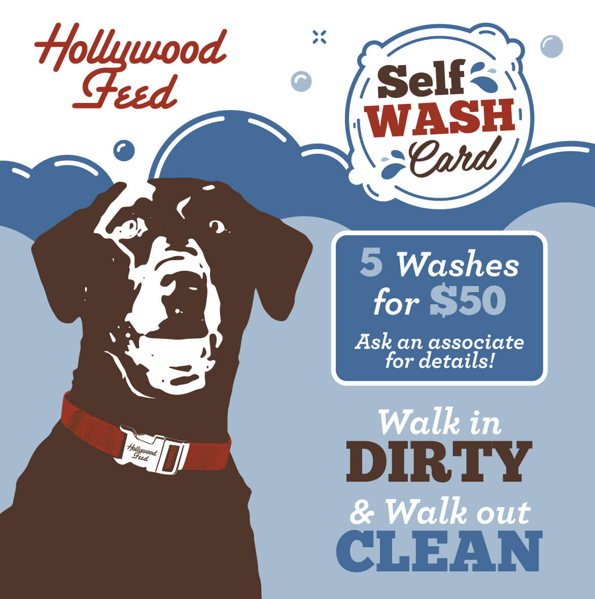 Hollywood Selfwash Card - 5 washes for $50, Ask an Associate for details! Walk in Dirty and Walk Out Clean!