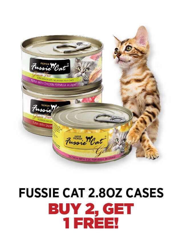 Buy 2 Get 1 Free Fussie Cat 2.8oz Cans