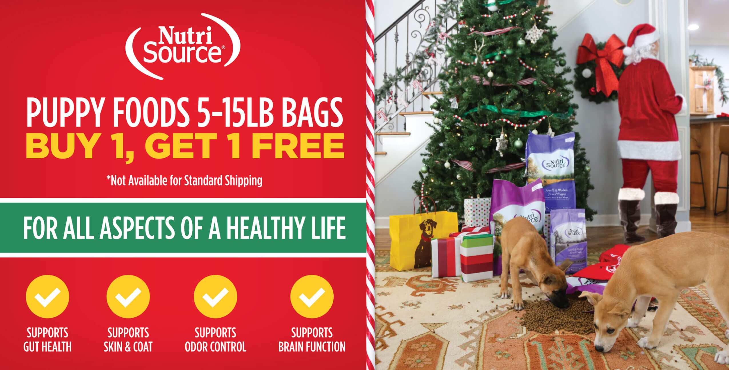 Buy 1, Get 1 Free NutriSource Puppy Foods 5-15LB Bags
