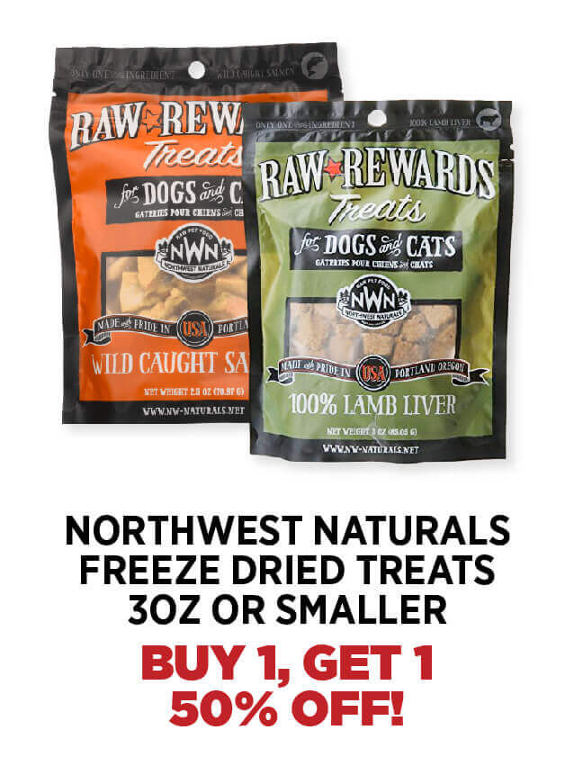 Buy 1, Get 1 50% Off Northwest Naturals Freeze Dried Treats 3oz or Smaller