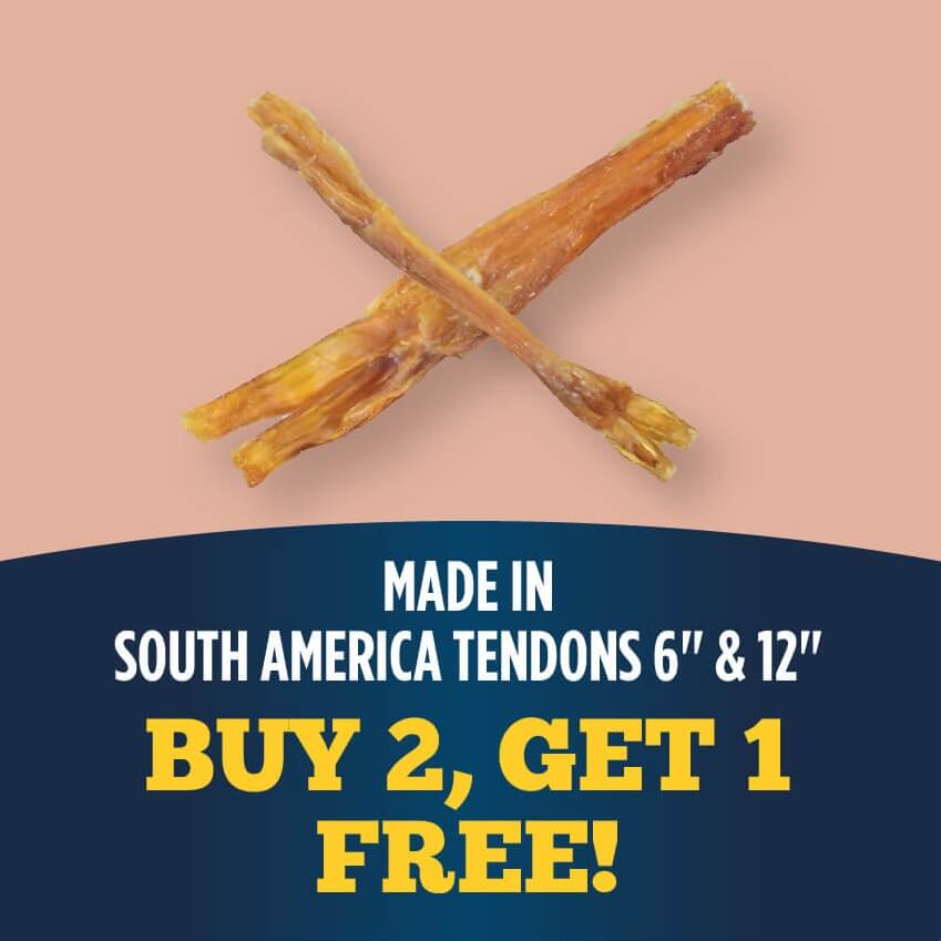 Buy 2 Get 1 Free Made in South America Tendons 6 inch and 12 inch