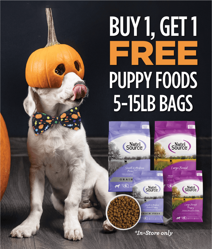 Buy 1, Get 1 FREE NutriSource Puppy Foods 5-15LB Bags