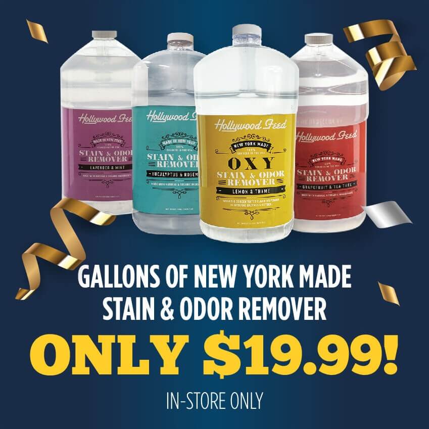 Only $19.99! Gallons of NY Made Stain & Odor Remover. *In Store Only