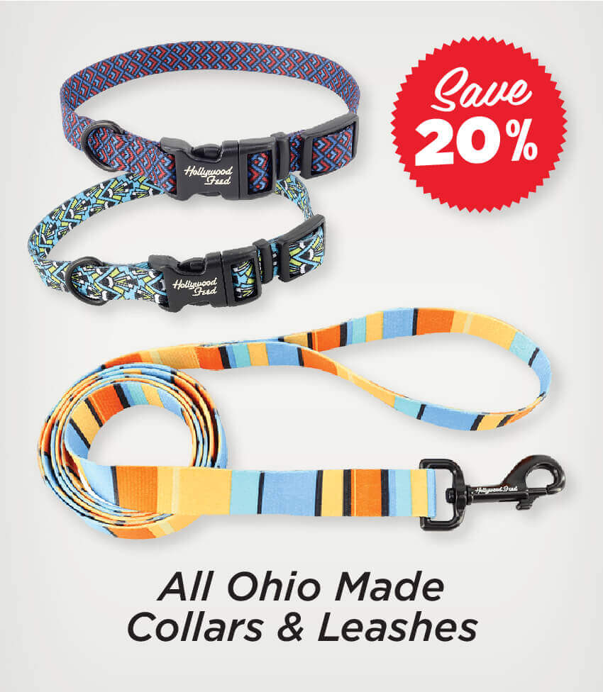 20% Off Ohio Made Collars and Leashes Featuring our New Patterns