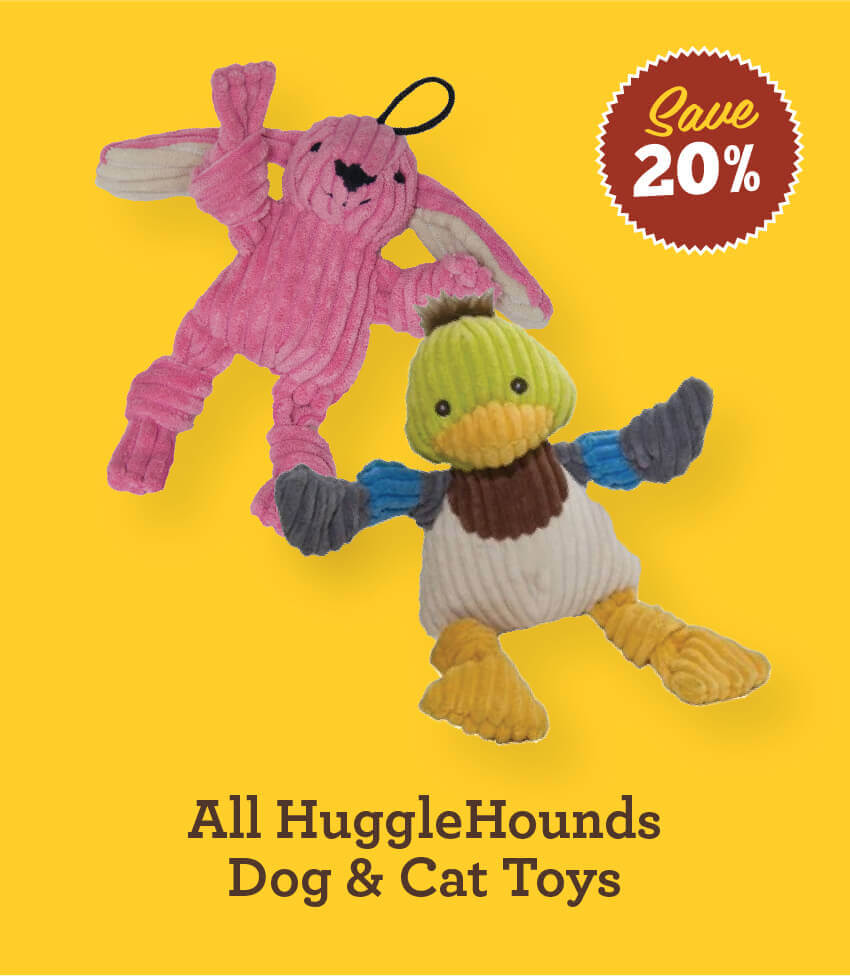 20% Off All HuggleHounds Dog & Cat Toys