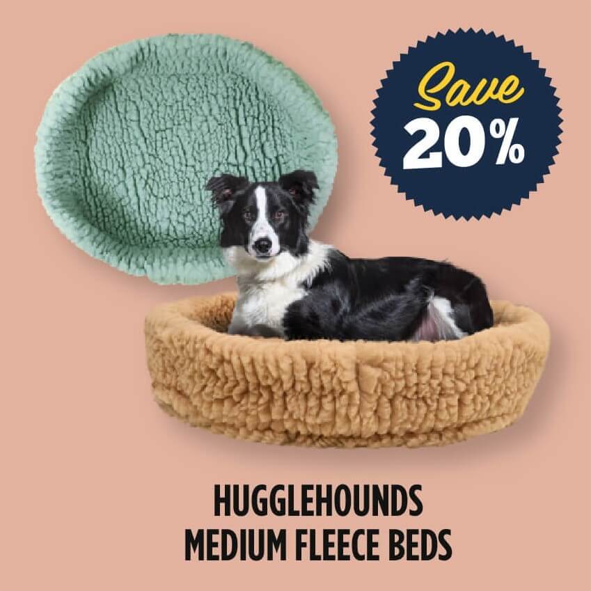 20% Off HuggleHounds Medium Fleece Beds
