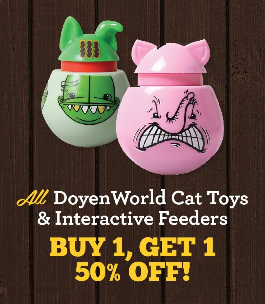 All DoyenWorld Cat Toys and Interactive Feeders are Buy 1, Get 1 50% Off!