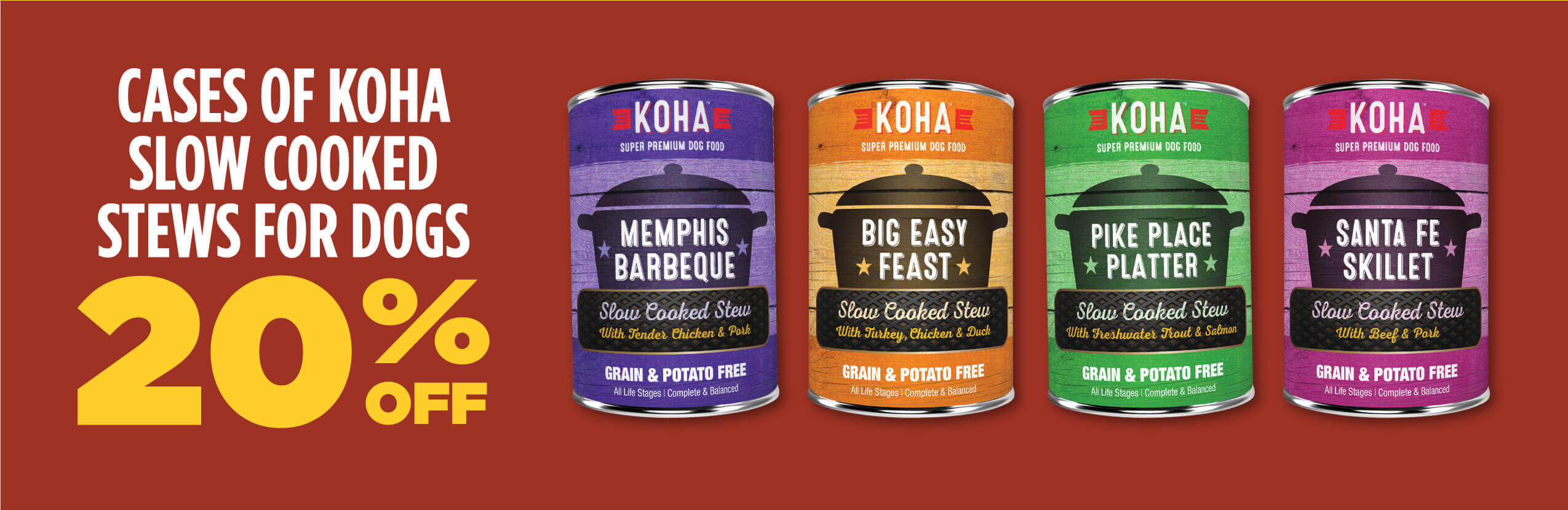 20% off Koha Slow Cooked Stews for Dogs
