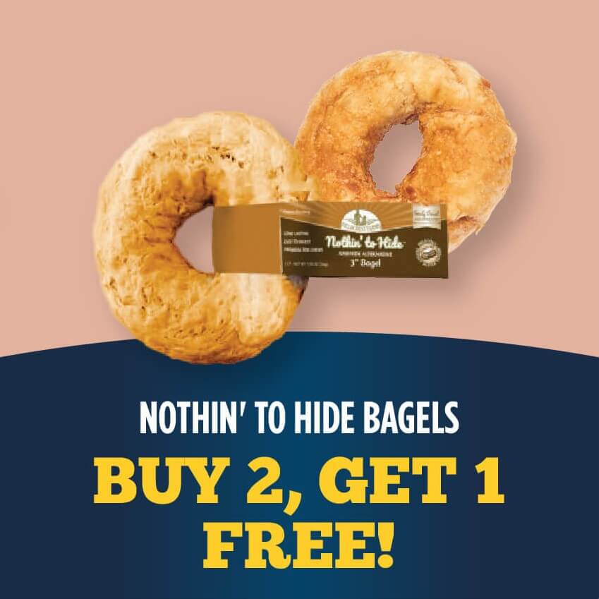 Buy 2, Get 1 Free Nothin' To Hide Bagels