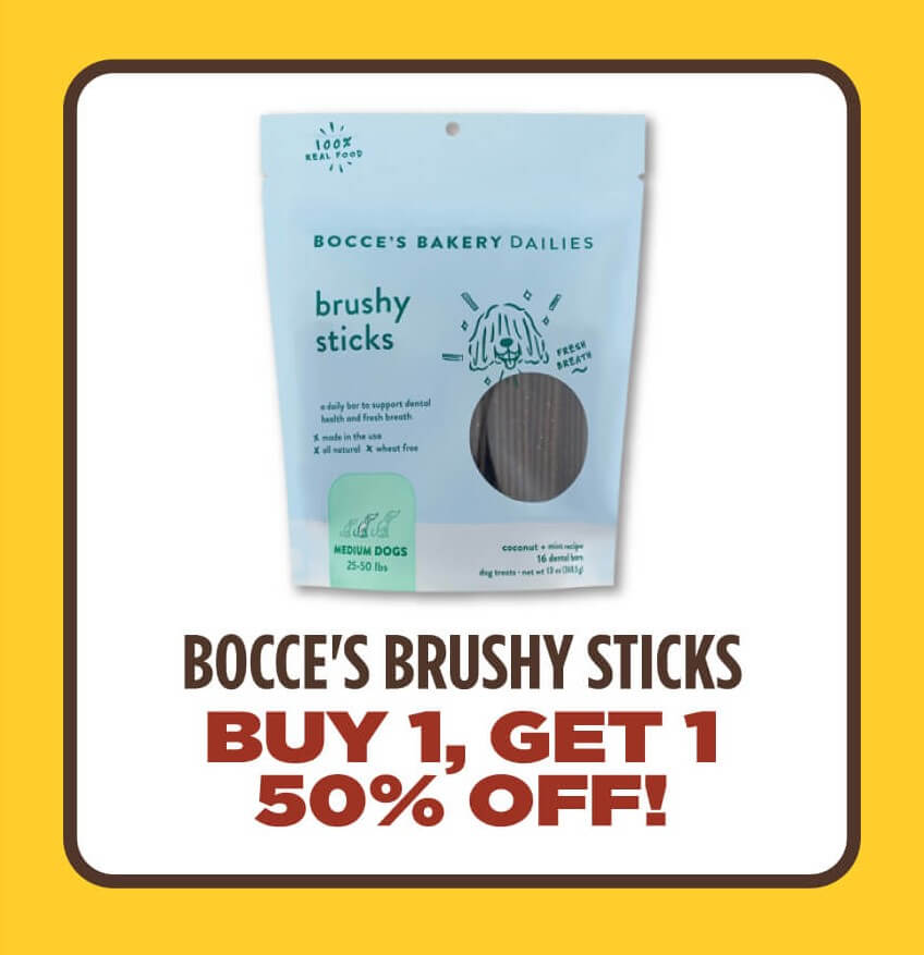 Buy 1, Get 1 50% off Bocce's Brushy Sticks