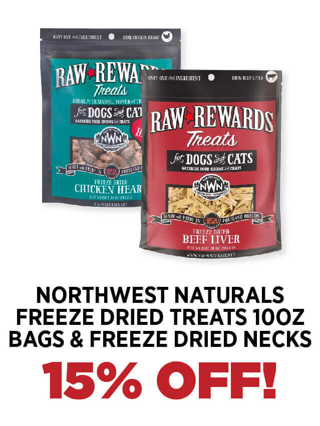 15% Off Northwest Naturals Freeze Dried Treats 10oz Bags & Freeze Dried Necks