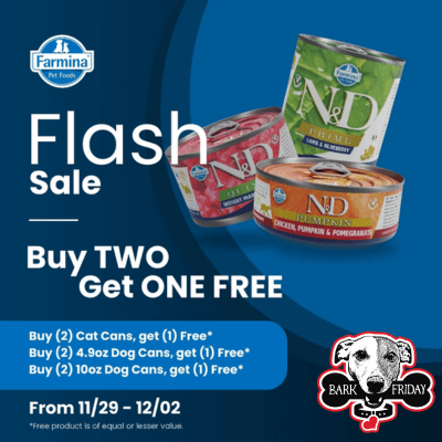 Buy (2) N&D Cat Cans, Get (1) FREE! Buy (2) 4.9oz N&D Dog Cans, Get (1) FREE! Buy (2) 10oz N&D Dog Cans, Get (1) FREE!