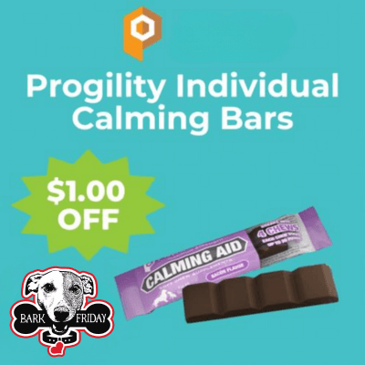 Save $1.00 on Progility Individual Calming Bars for Black Friday!