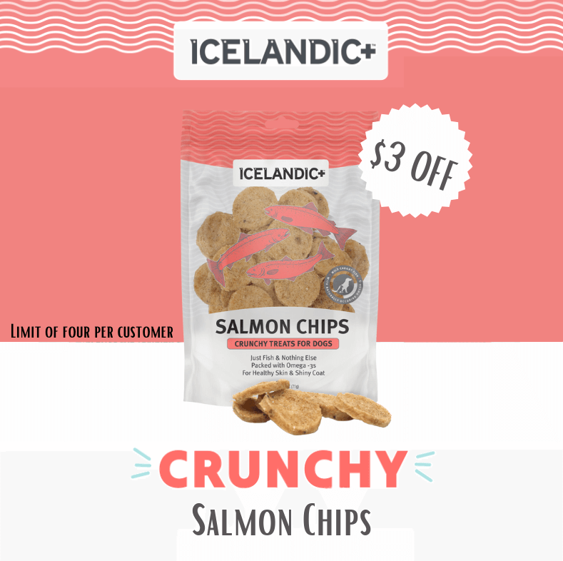 Get $3.00 OFF Icelandic+ 2.5oz Salmon Chips