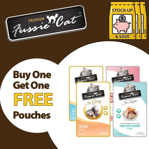 Fussie Cat Buy 1 Get 1 Free Pouches