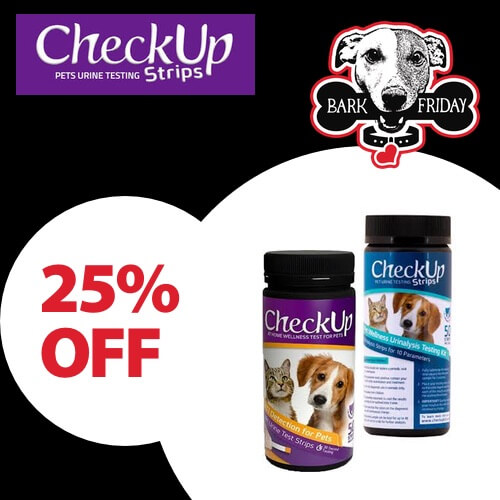 25% OFF CheckUps Pet Urine Testing Strips.