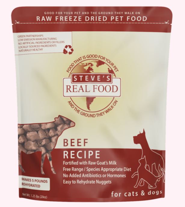 Steve's Freeze-Dried Raw Nuggets for Dogs & Cats, 1.25lb
