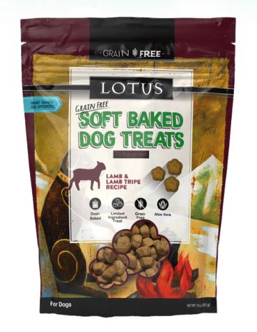 Lotus Grain-Free Soft Baked Dog Treats 10oz, Lamb