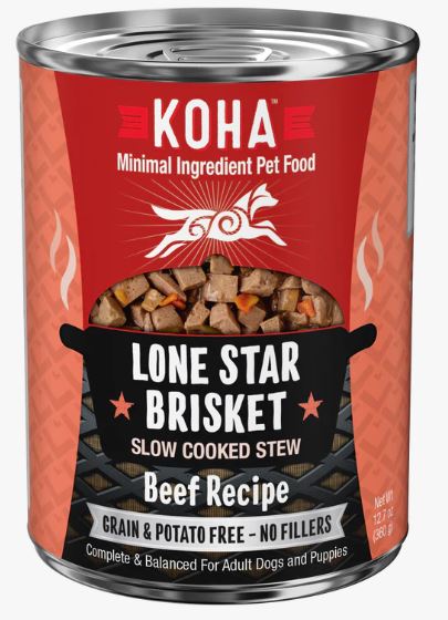Koha Dog Slow Cooked Stews, 12.7 oz, Lone Star Brisket