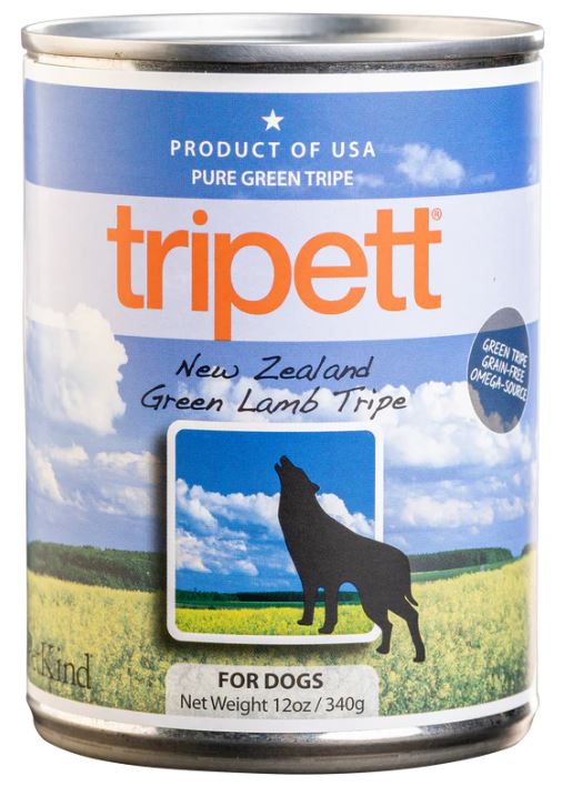 Tripett Dog Can, 12.0 oz-Green Lamb Tripe-
