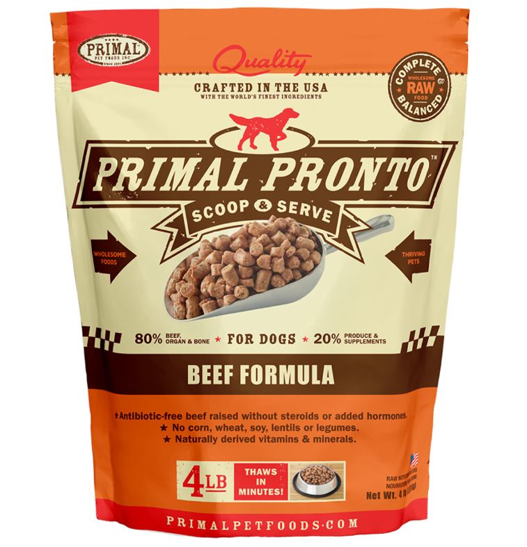 Primal Frozen Raw Pronto for Dogs - Beef