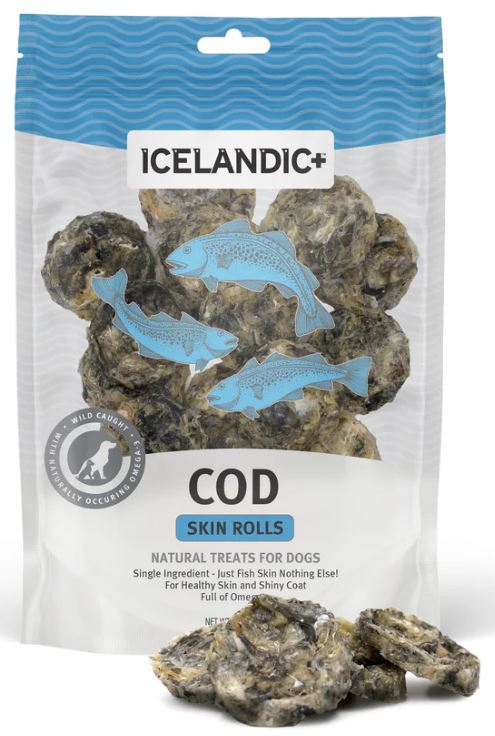 Icelandic Cod Skin Rolls-Pure Fish Treats for Dogs