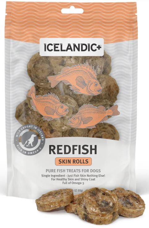 Icelandic Redfish Skin Rolls-Pure Fish Treats for Dogs