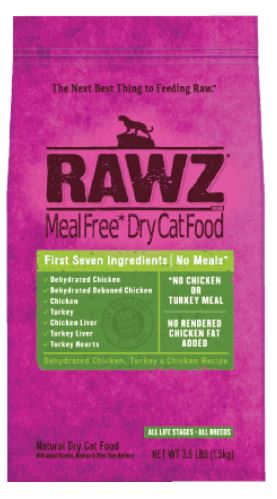 Rawz Cat Dry Meal Free GF 1.75 lb-Turkey & Chicken
