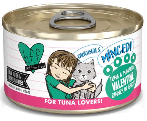 Weruva Cat BFF Originals MINCED!-Tuna & Pumpkin Valentine Dinner in Gravy