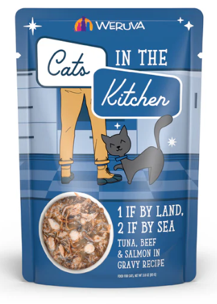 Weruva Cats in the Kitchen Pouch, 3 oz, 1 if By Land, 2 if By Sea