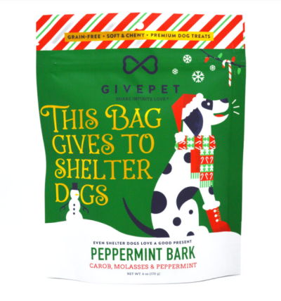 GivePet Peppermint Bark Dog Treats, 6 oz