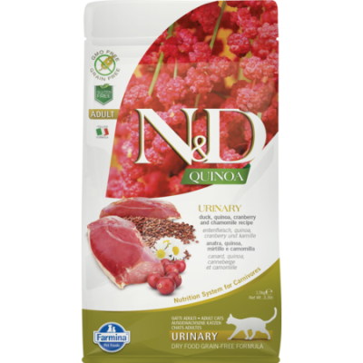Farmina N&D Quinoa Dry Cat Kibble - Urinary Support-Duck & Cranberry